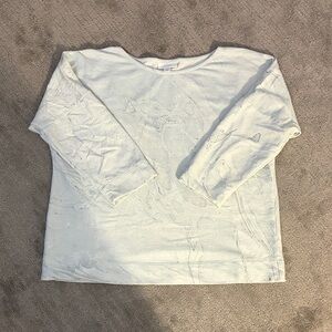 J. Jill Soft Blue Hurs Petite Top